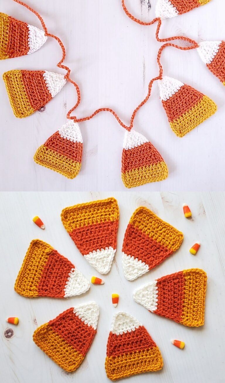 14 Free Crochet Garland Patterns For Making Decorations - The Newlywed
