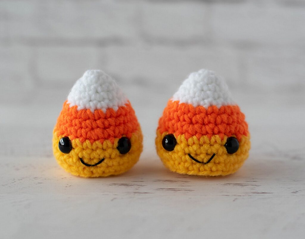 15 Free Crochet Candy Corn Patterns for Beginners - The Newlywed