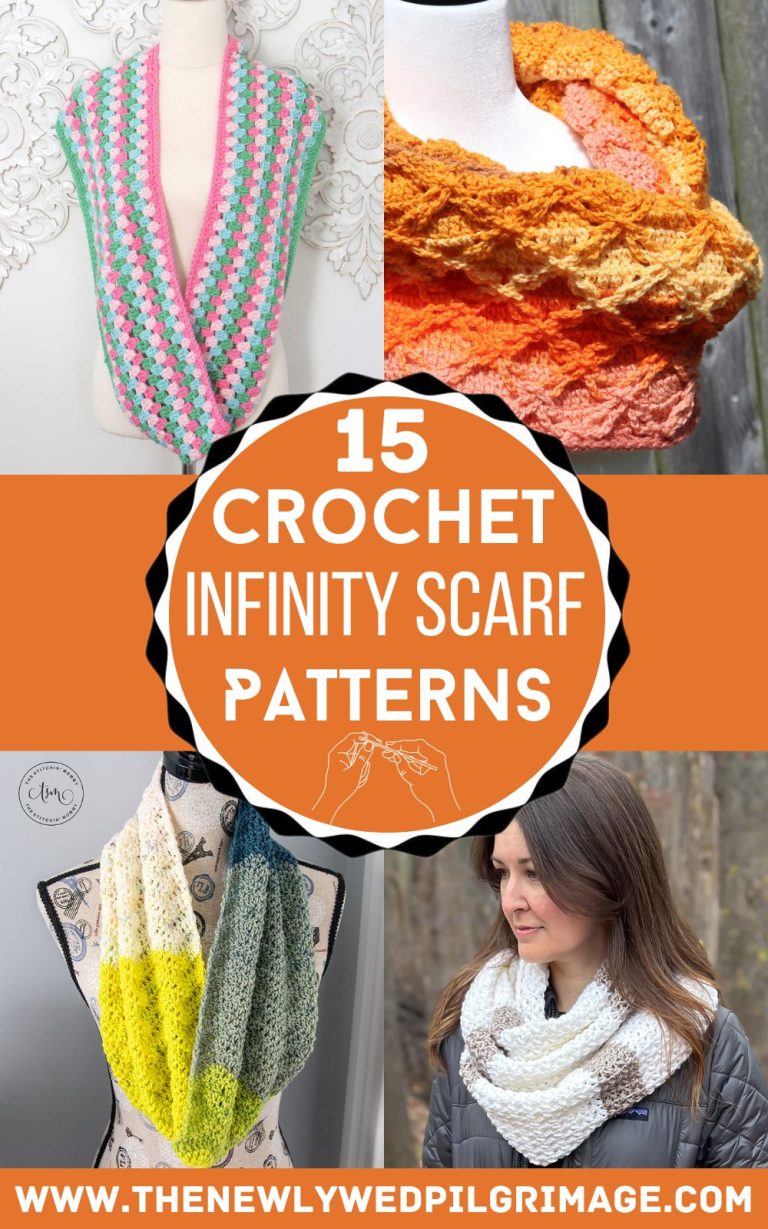 15 Free Crochet Infinity Scarf Patterns To Keep Warm - The Newlywed