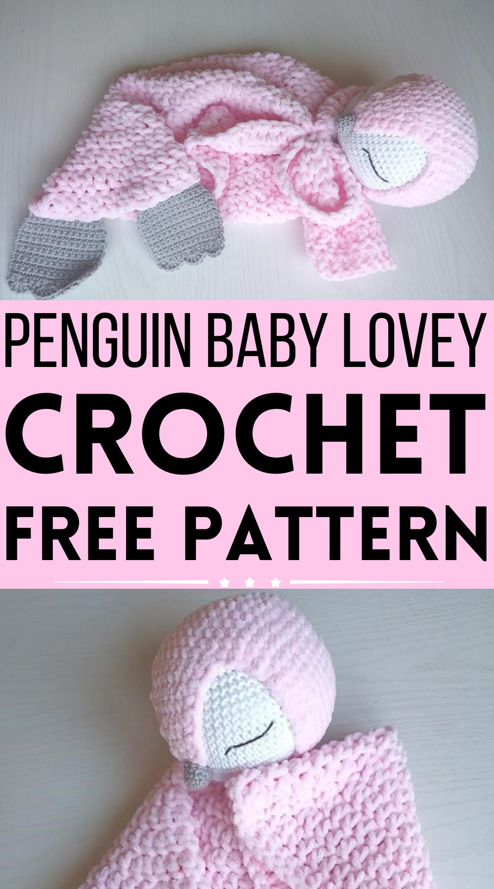 Penguin baby lovey