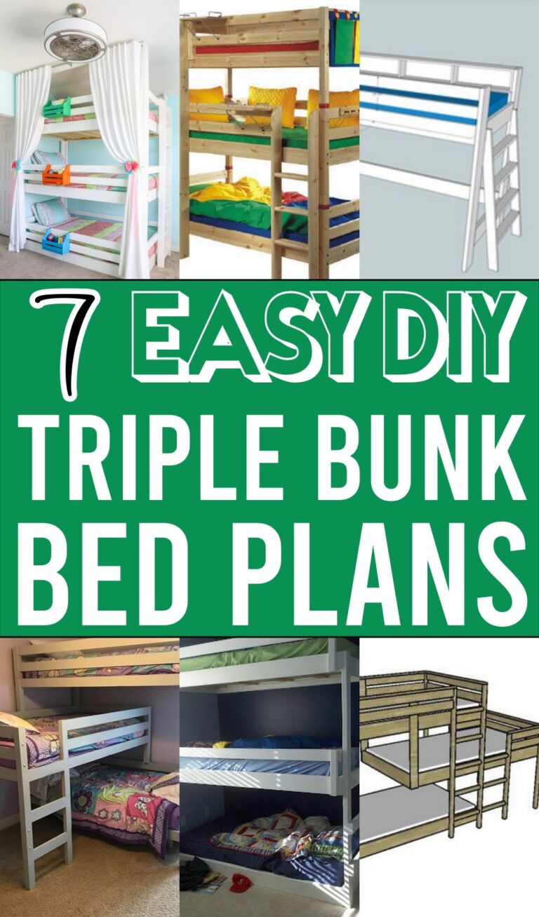 7 DIY Triple Bunk Bed Plans For Low-Space Homes - The Newlywed