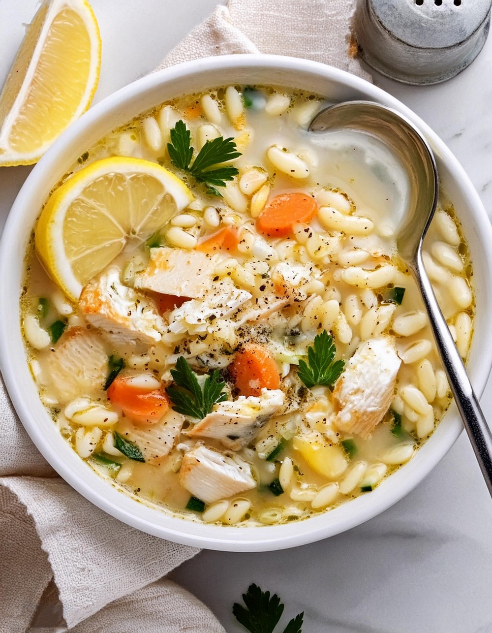 Lemon Chicken Orzo Soup Recipe 1