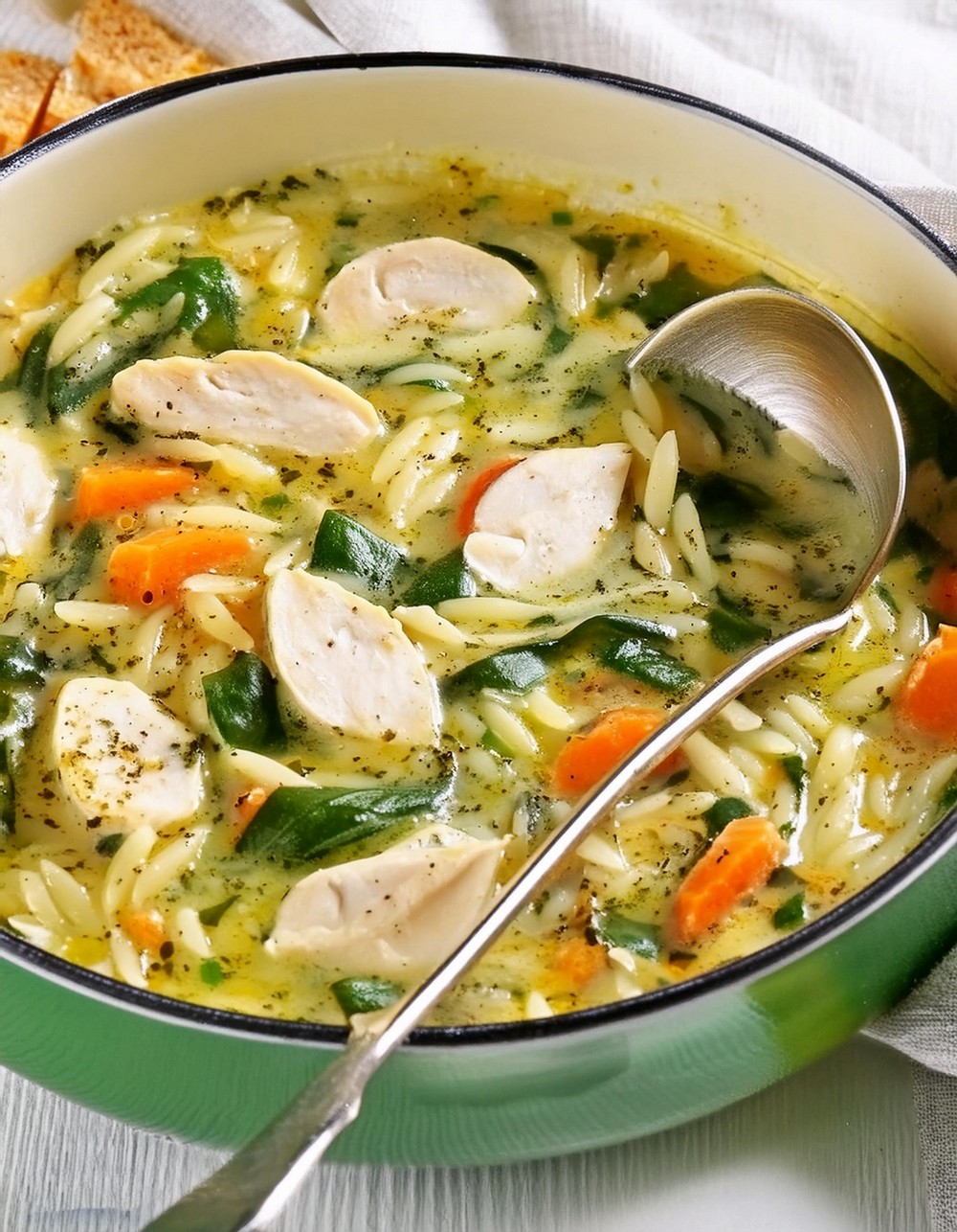 Lemon Chicken Orzo Soup Recipe