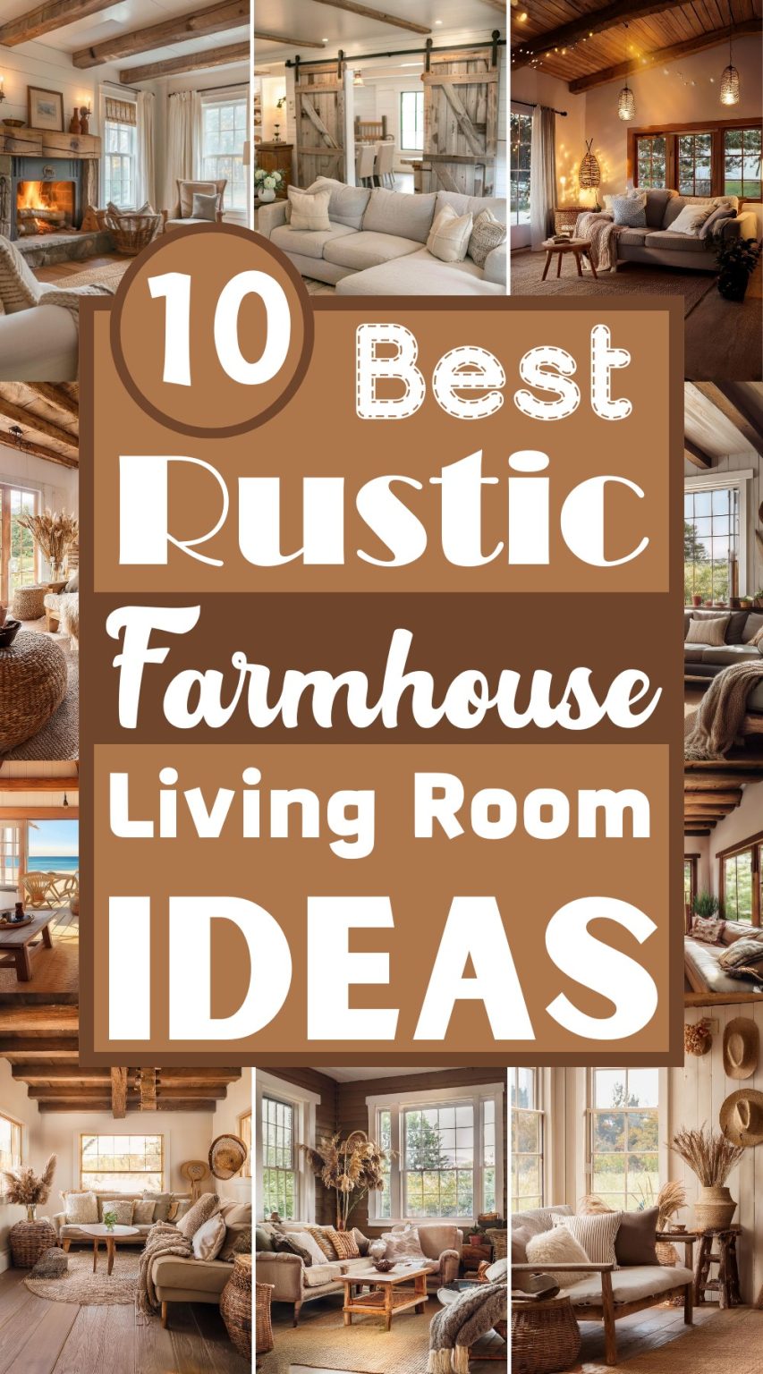 25 Rustic Farmhouse Living Room Ideas - The Newlywed