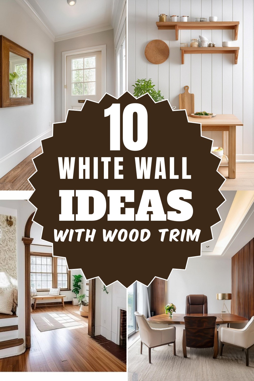 10 White Wall Ideas With Wood Trim 2