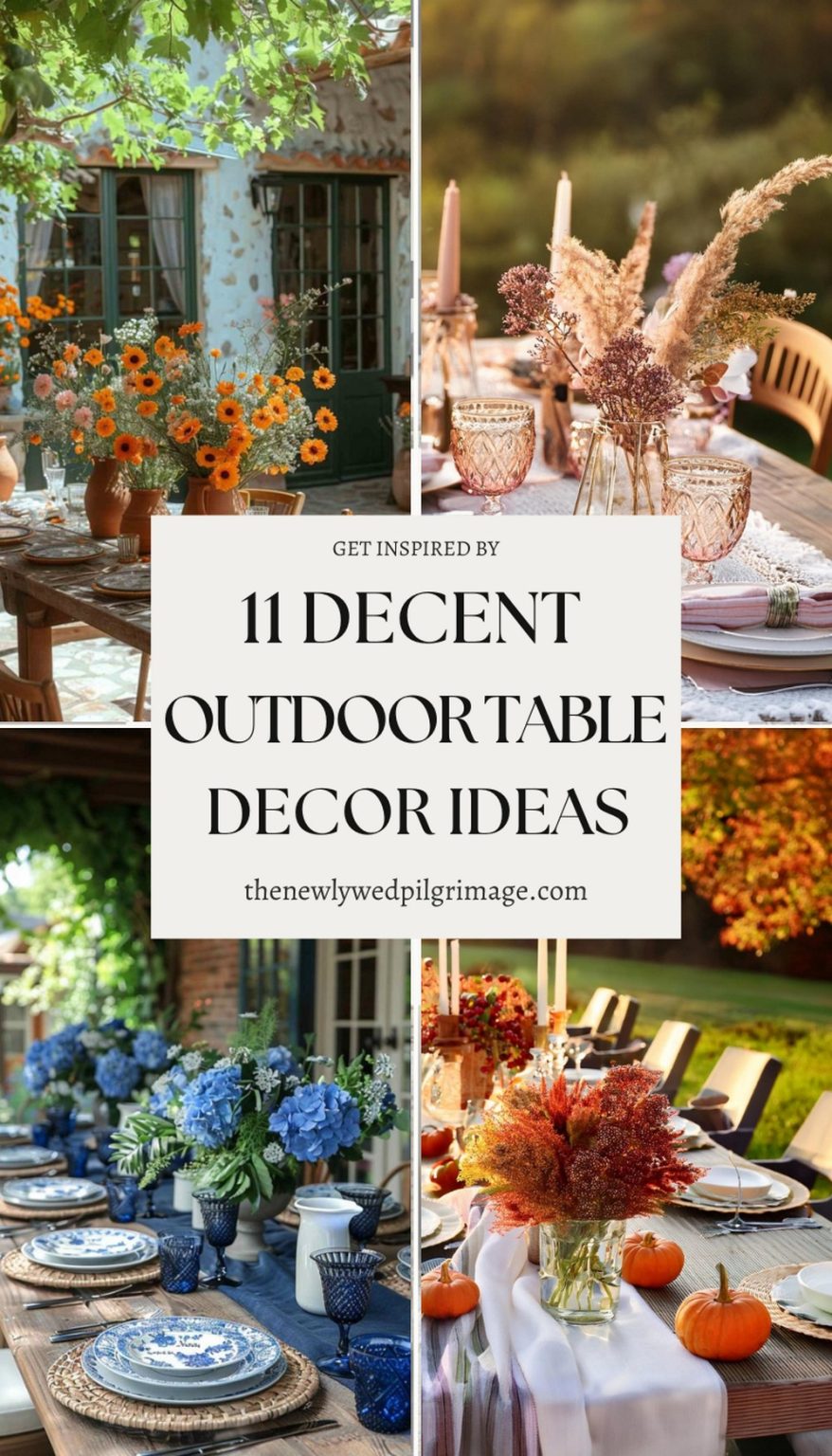 11 Decent Looking Outdoor Table Decor Ideas - The Newlywed