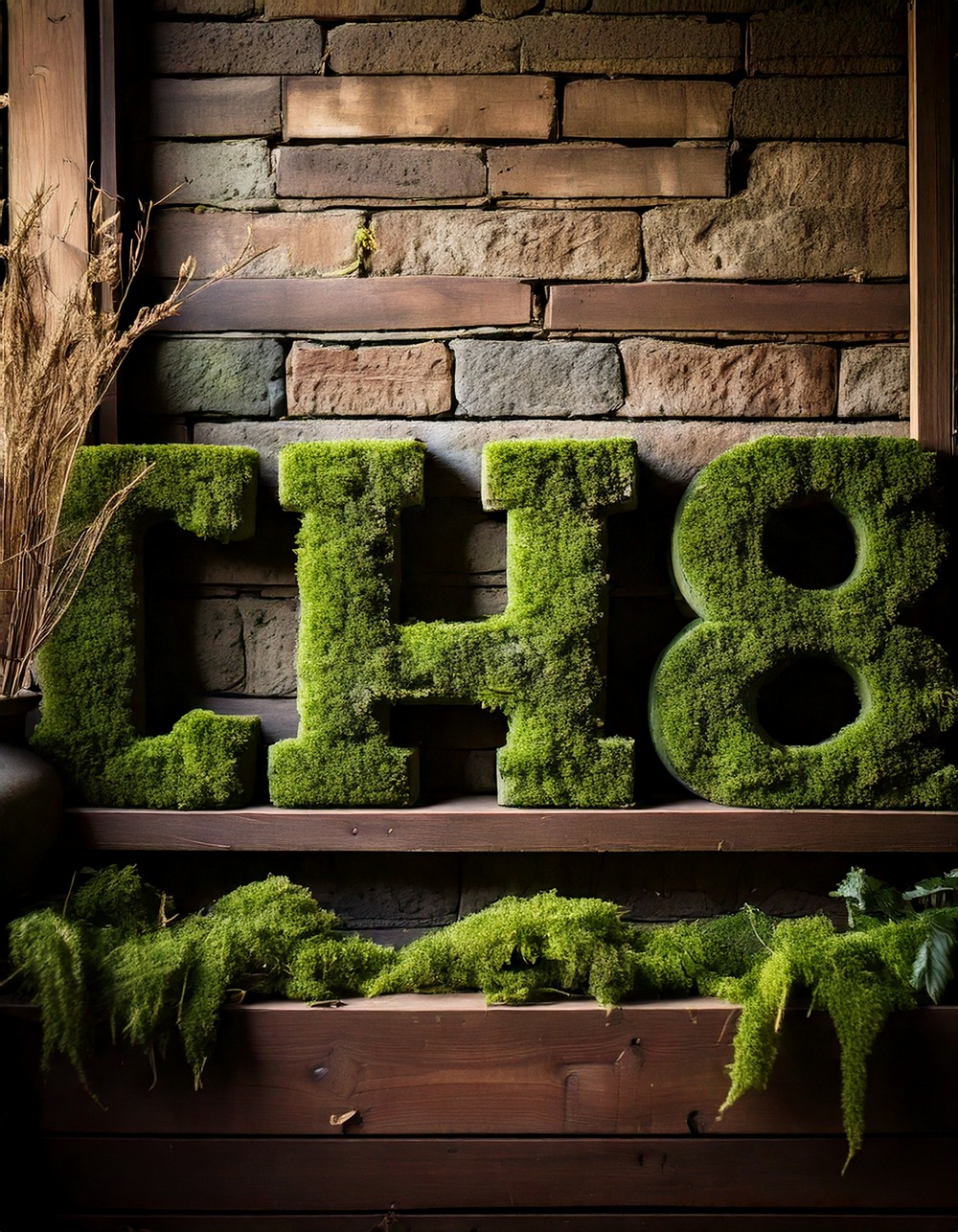 Moss-covered Letters