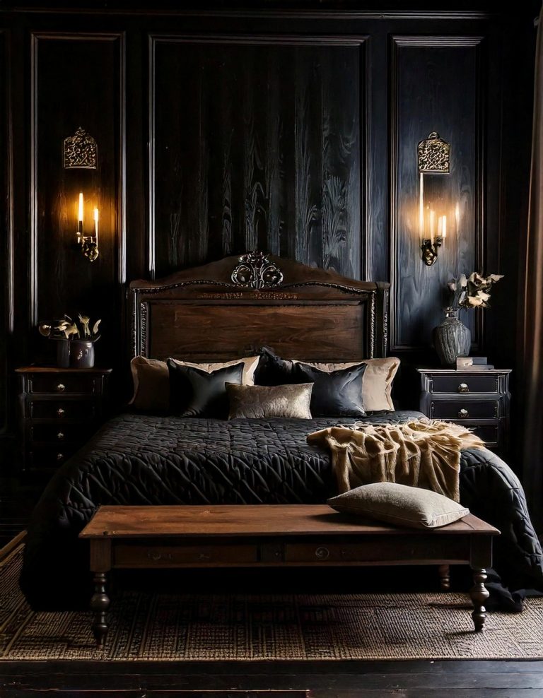 8 Super Impressive Dark Boho Bedroom Sanctuaries Ideas - The Newlywed