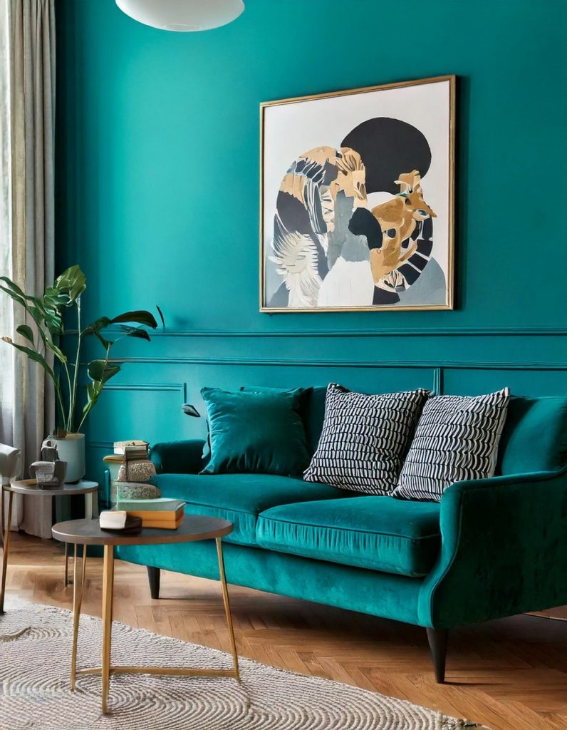 8 Modern & Beautiful Teal Living Room Ideas - The Newlywed