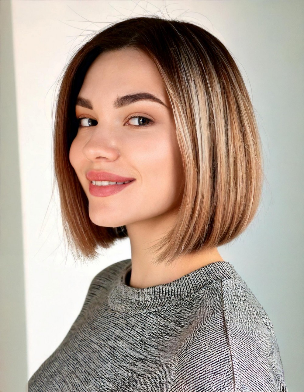 Graduated Bob with Platinum Babylights