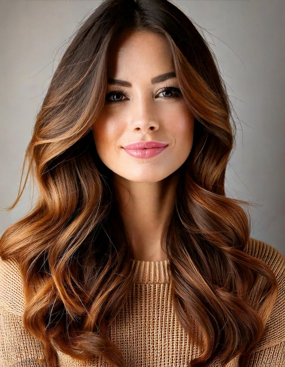 Long Layers with Chocolate Brown Balayage