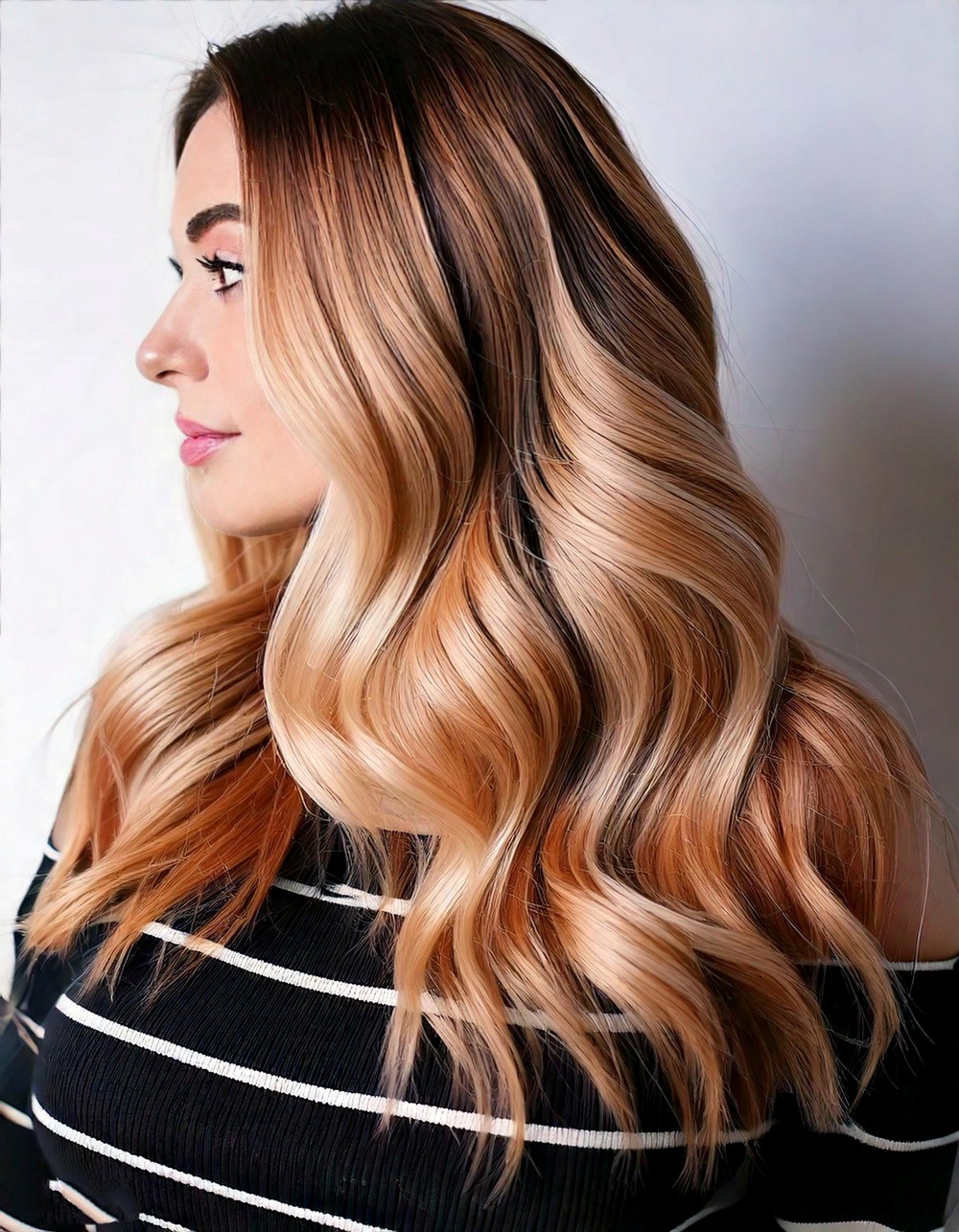 Long Hair with Subtle Rose Balayage