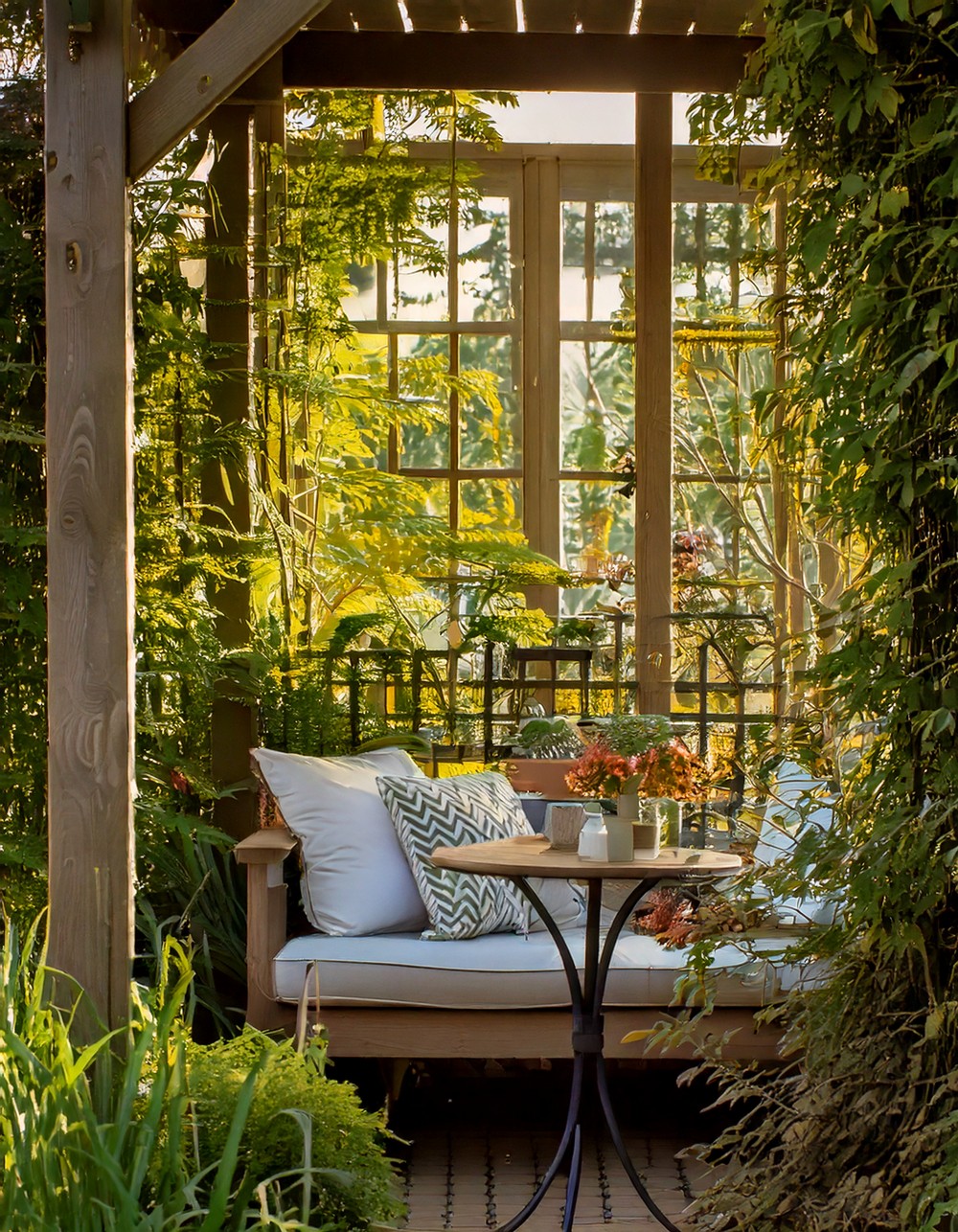 Charming Corner Hideaway Maximize Space with a Cozy Garden Nook