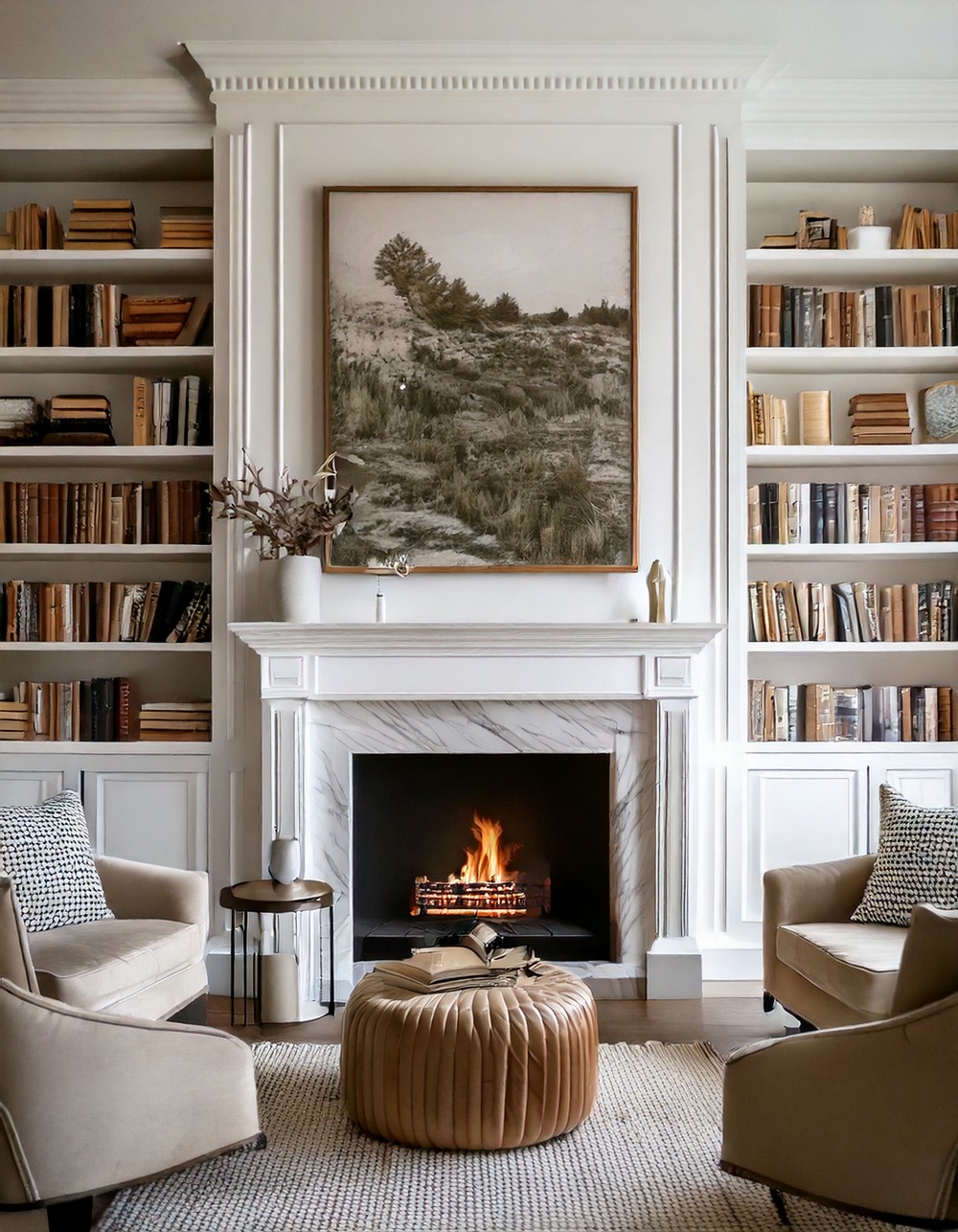 Family Room Ideas with Statement Fireplaces
