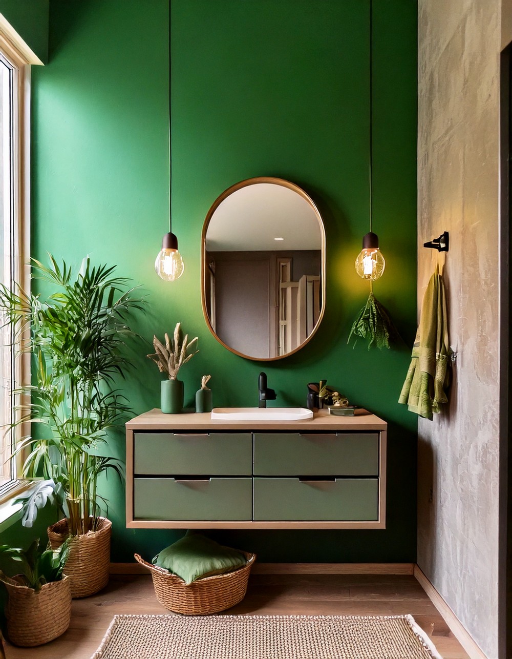 Forest Green Accent Wall
