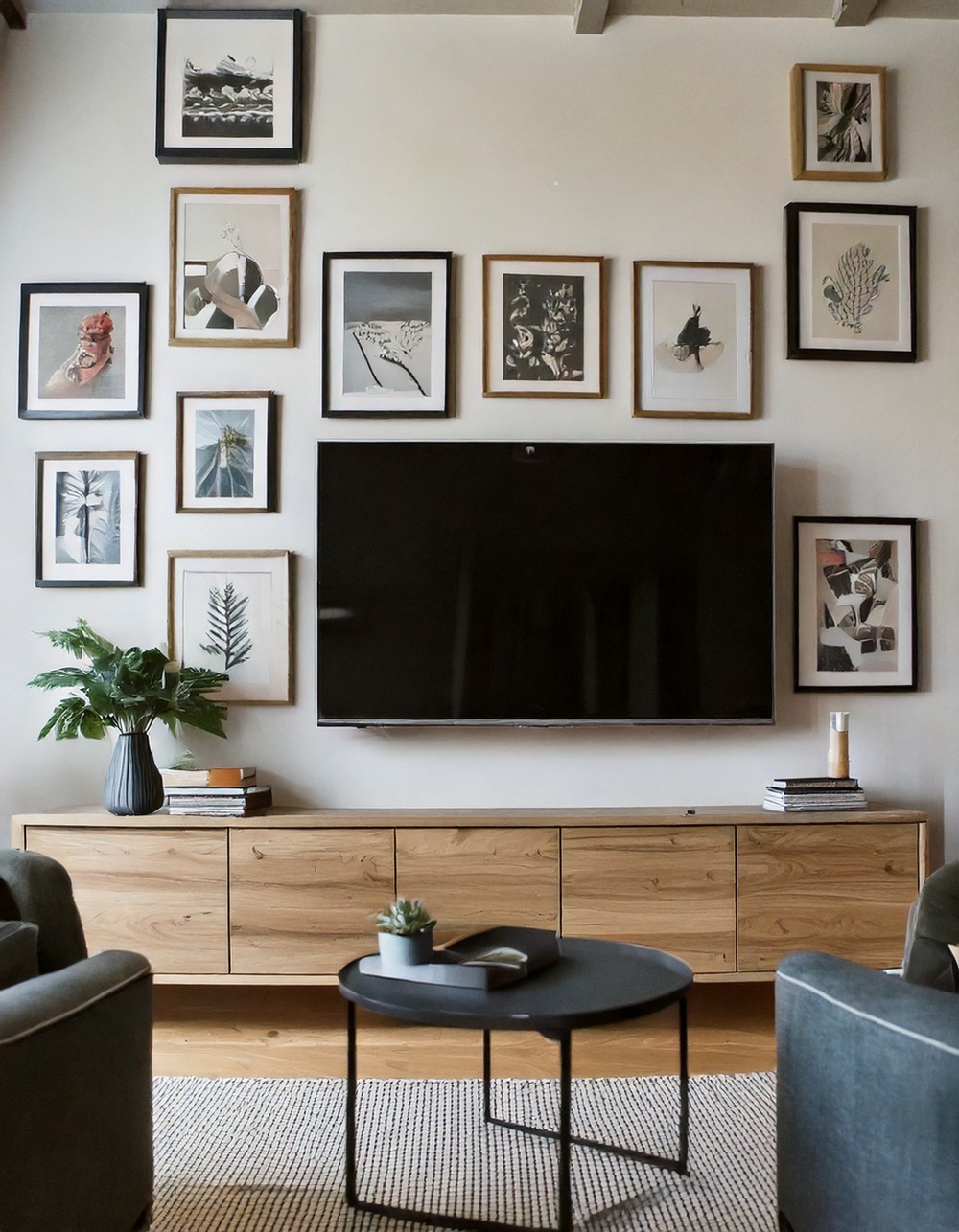 Gallery Wall with TV Integration