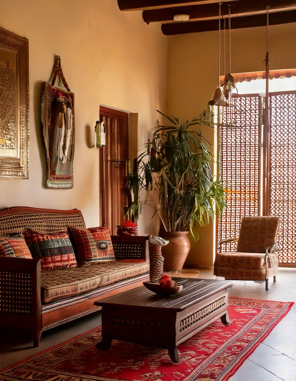 Indian Style Rectangle Living Room Ideas With Cultural Charm