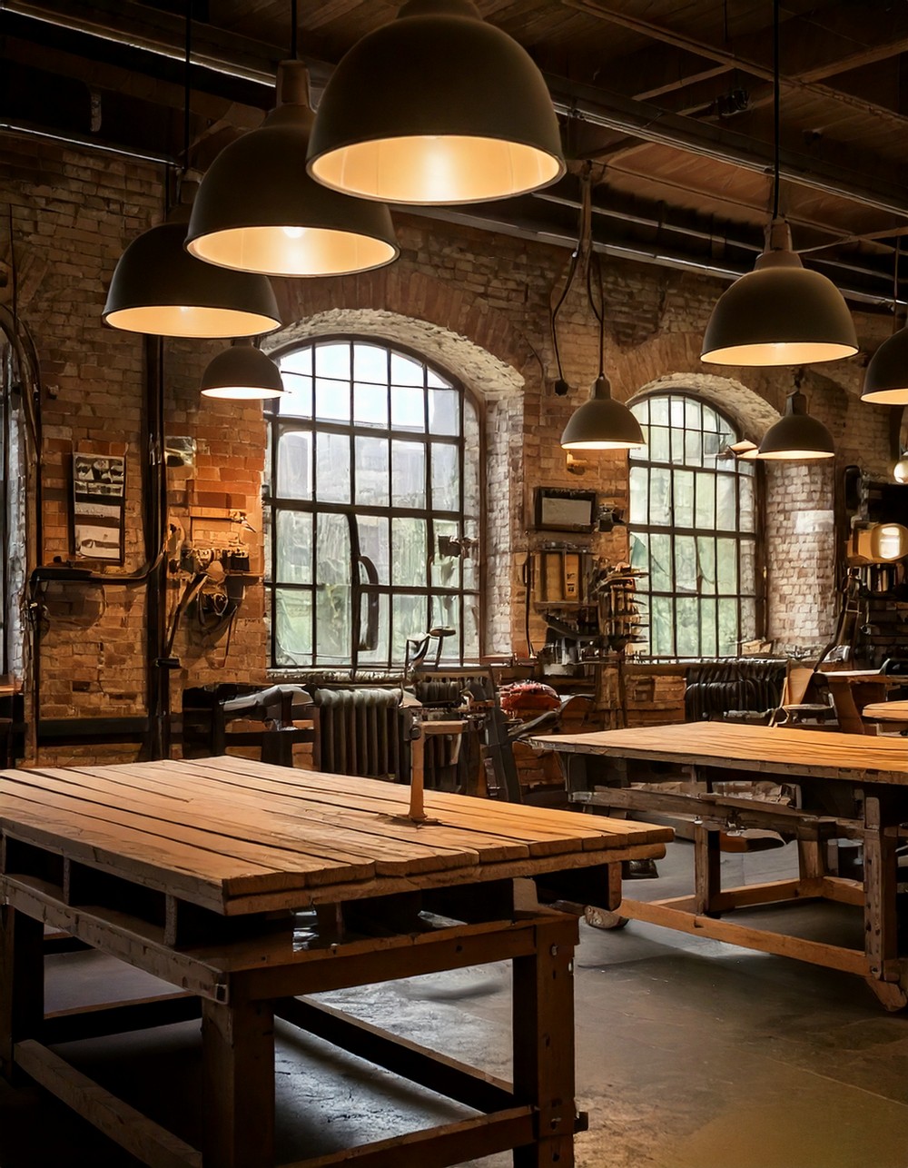 Industrial-Style Workshop Layout