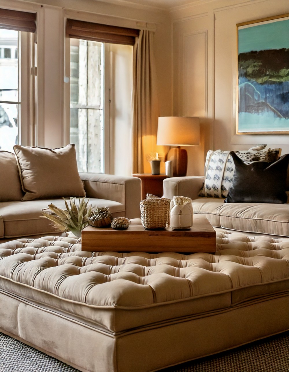 Large Ottoman Benches for Extra Seating and Storage