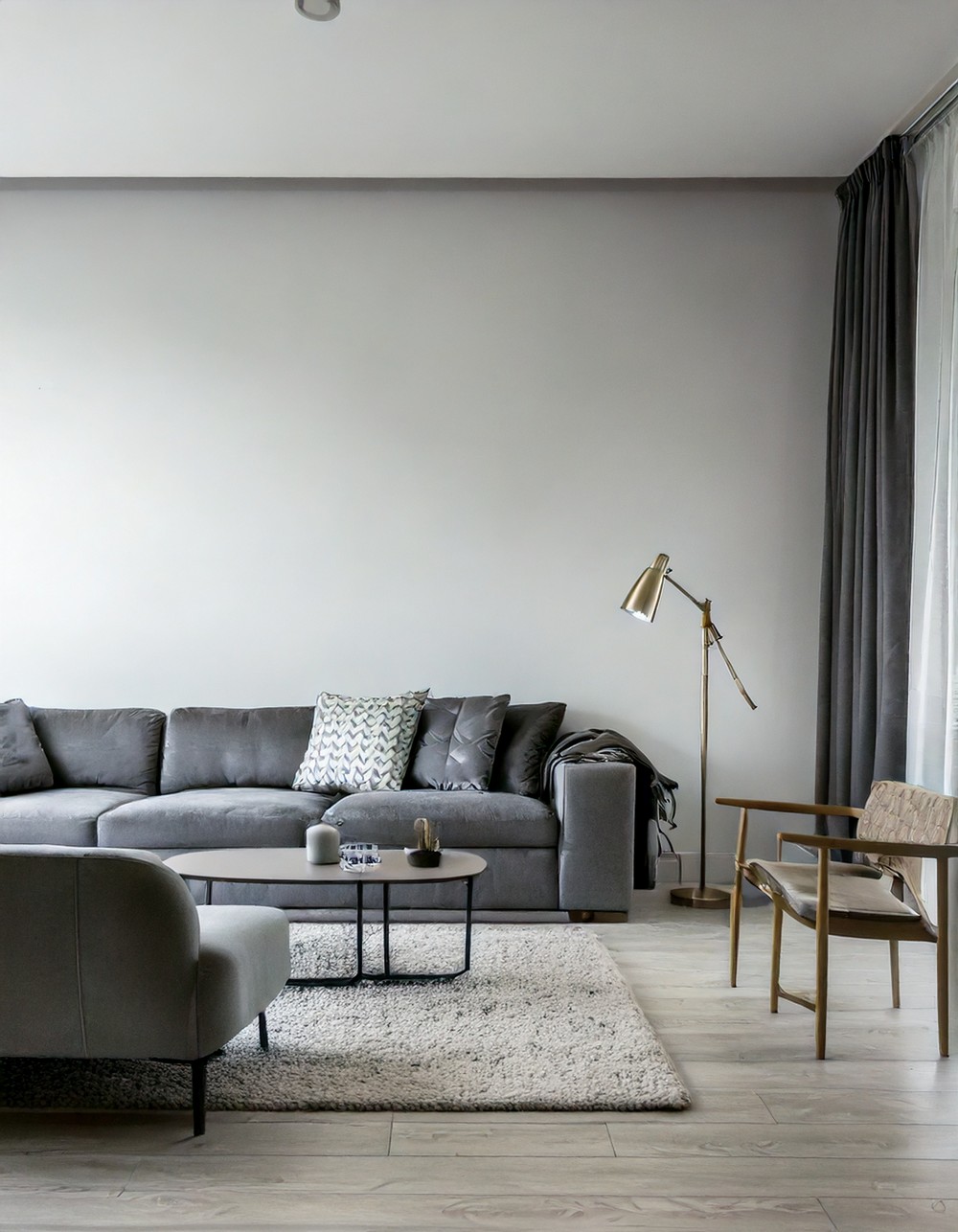 Light Gray Living Room with Avergy Feel