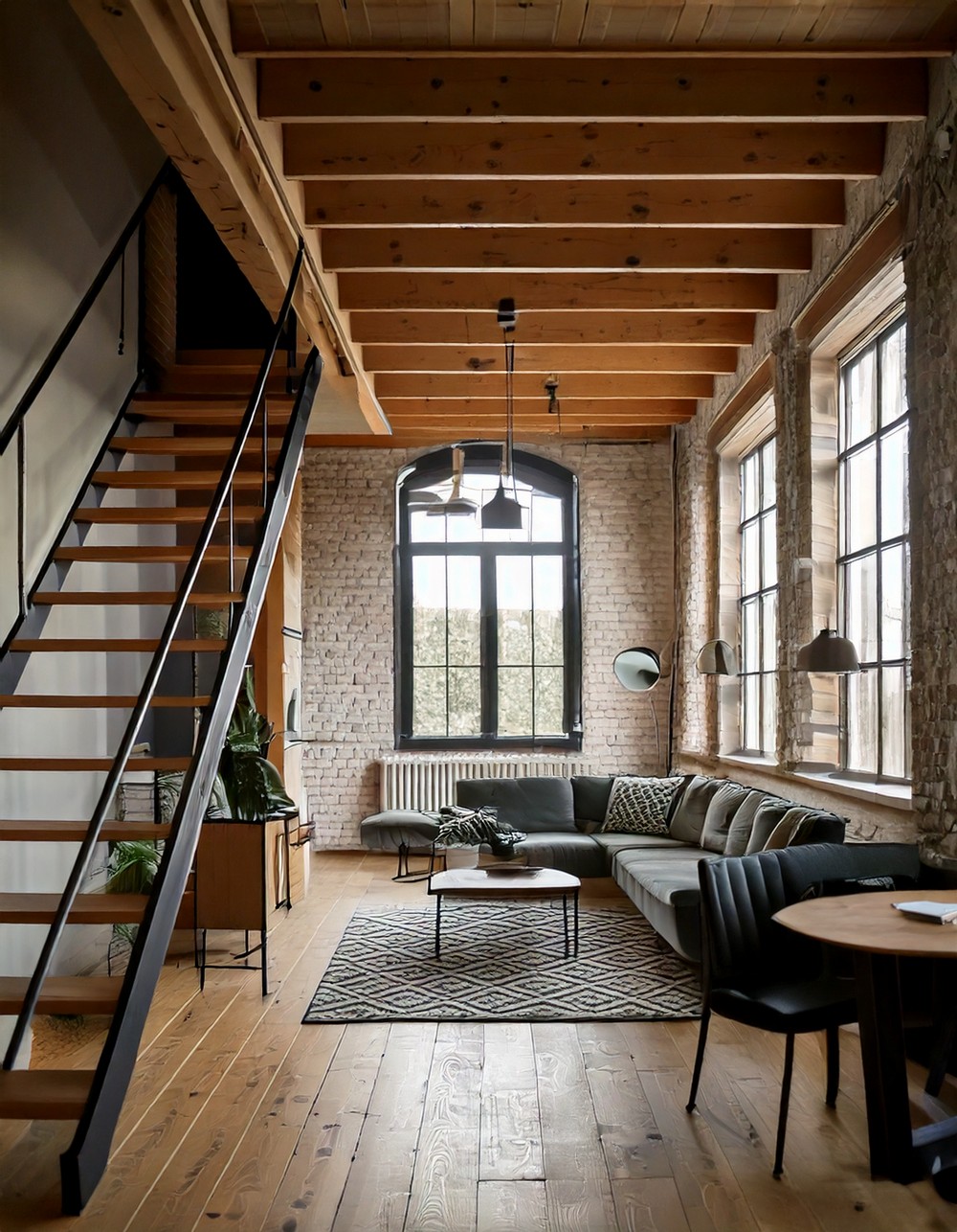 Loft-Style Studio Apartment Layout Idea