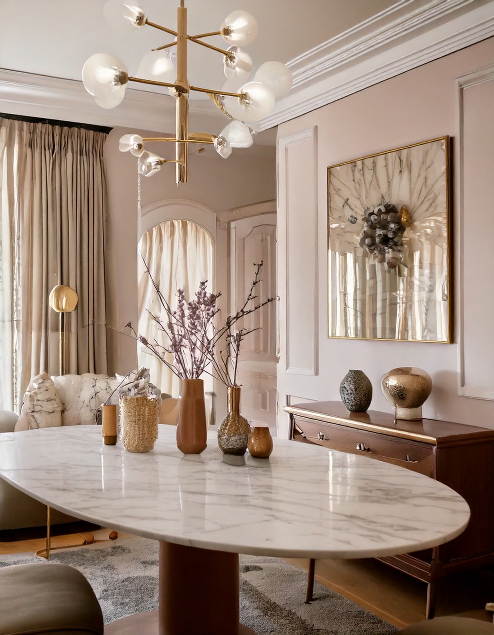 Marble Accents for a Classy and Feminine Touch