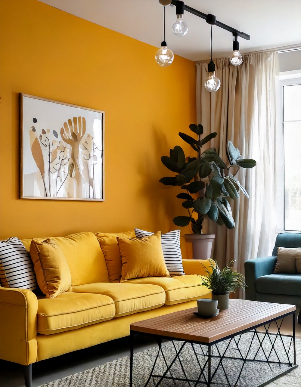 Mustard Yellow Is a Must for Your Living Room Walls
