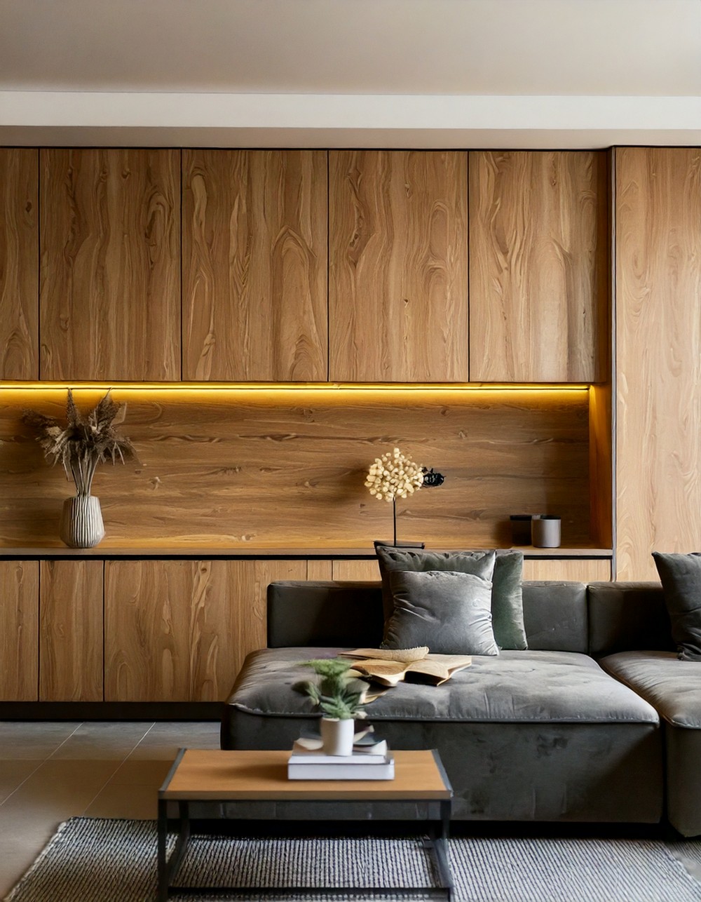 New Ideas to Decorate Living Room Wall Units Using Wall Colours