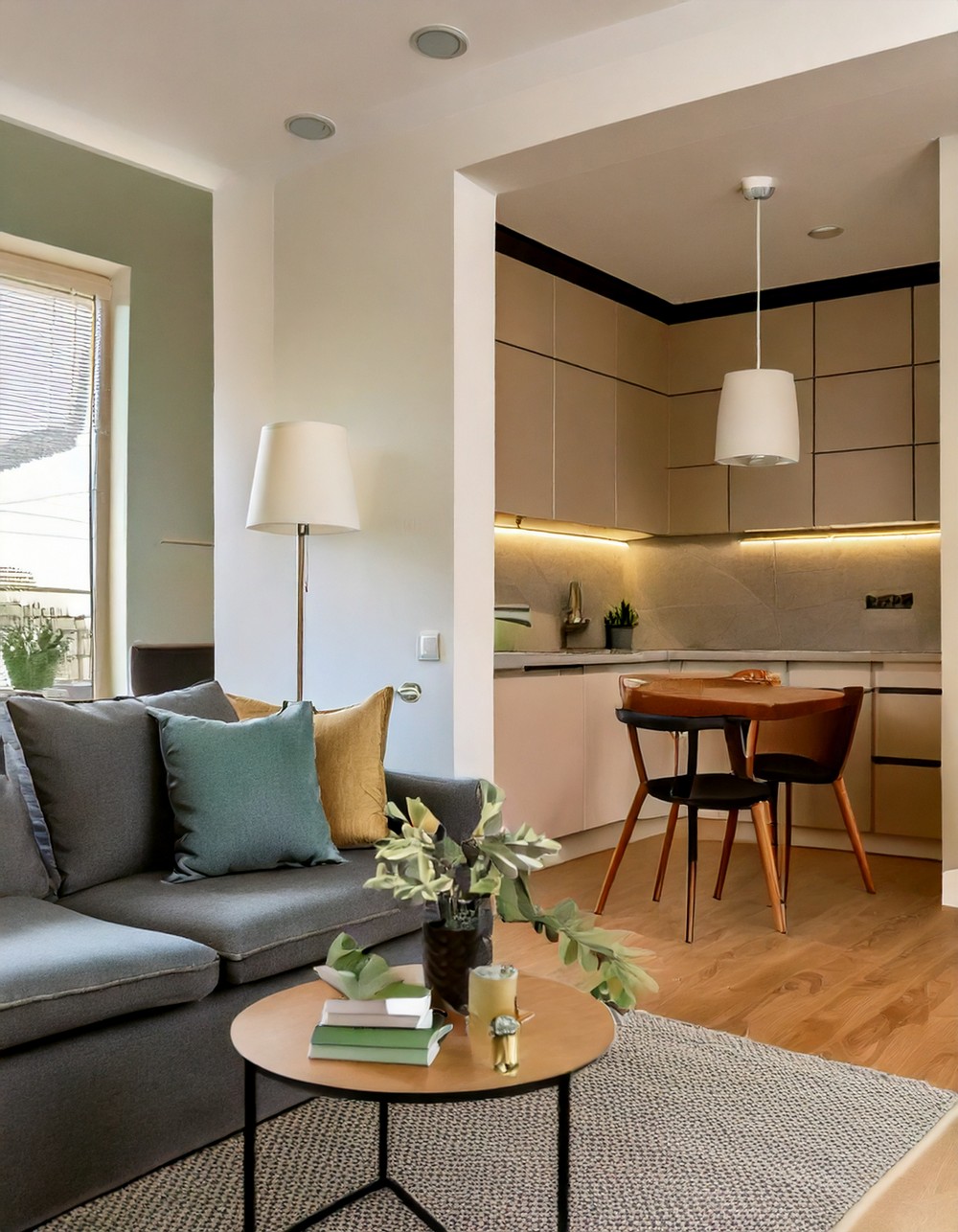 Open-Concept Studio Apartment Layout for a Spacious Feel