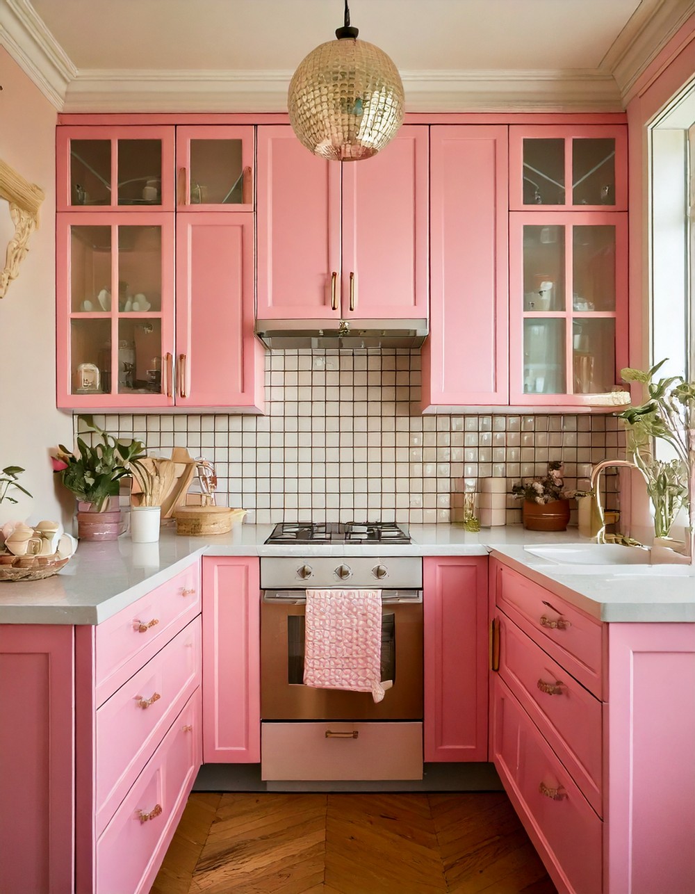 Pink Kitchen Decor Idea for a Sweet Touch