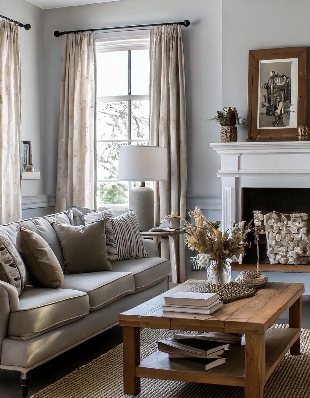 Rustic Decor Farmhouse Gray Living Room