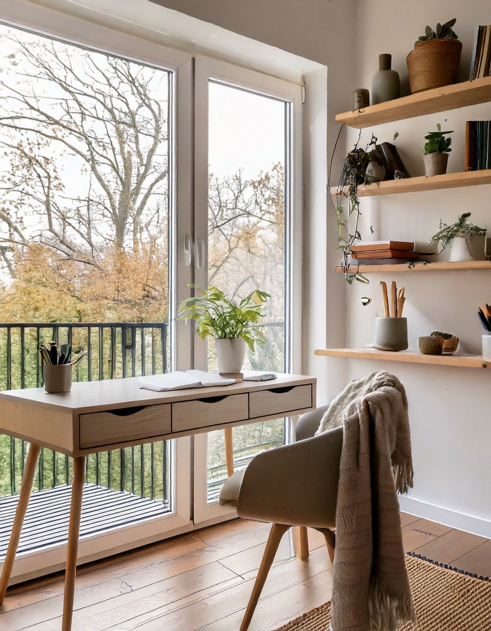 Scandinavian Balcony Workspace Ideas for a Chic Aesthetic