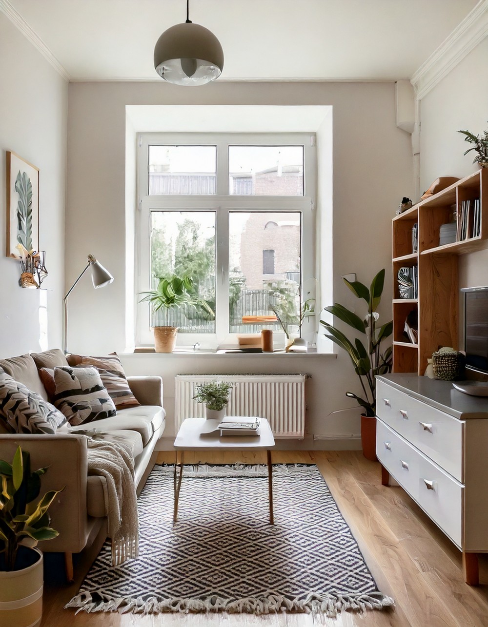 Scandinavian-Inspired Studio Apartment Layout