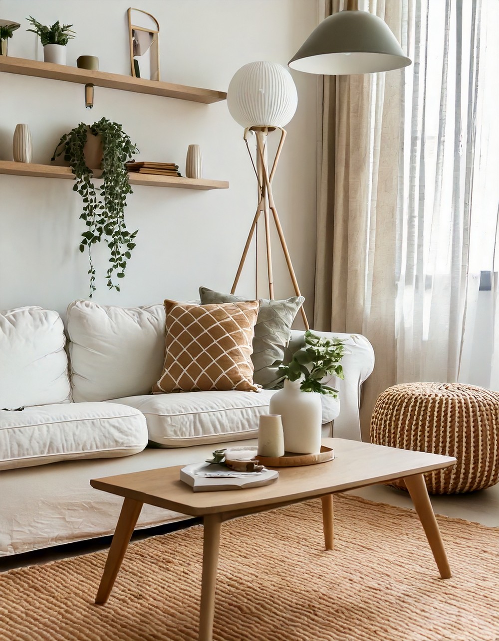 Scandinavian-Inspired White Sofa Living Room Designs