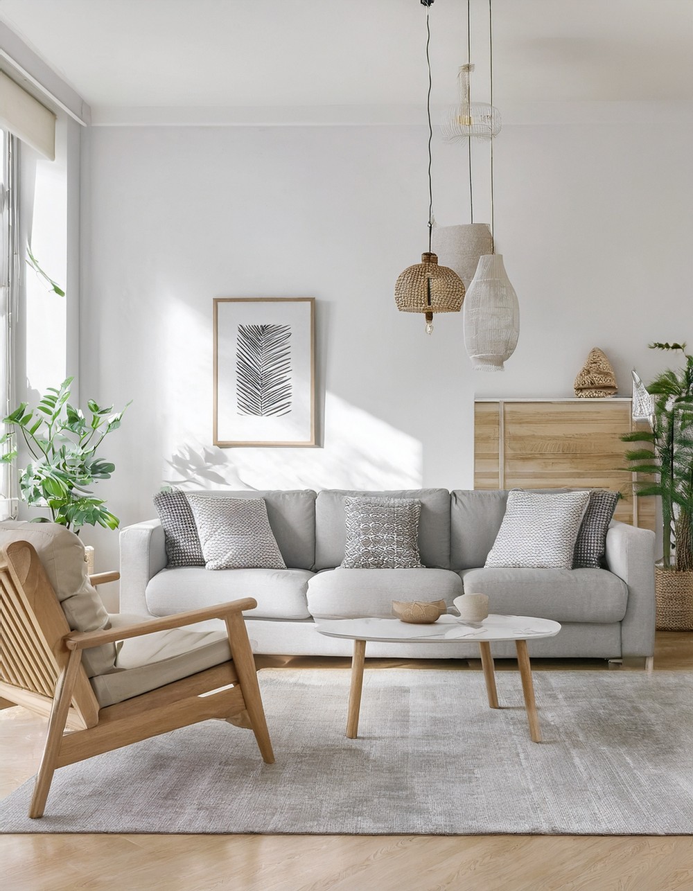 Scandinavian Style Family Room Idea