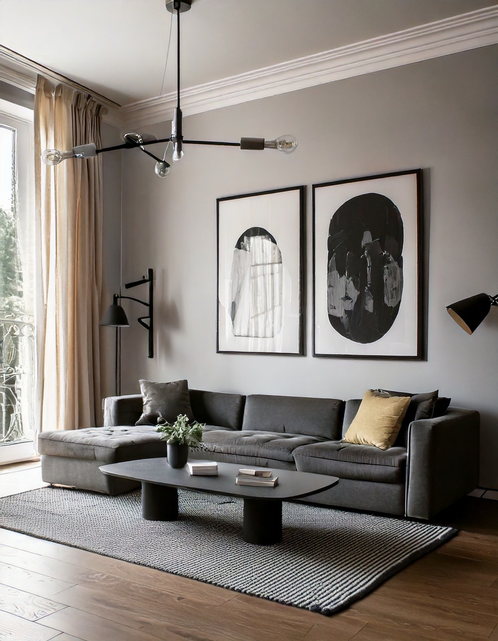 Styling Grey Floors in the Living Room