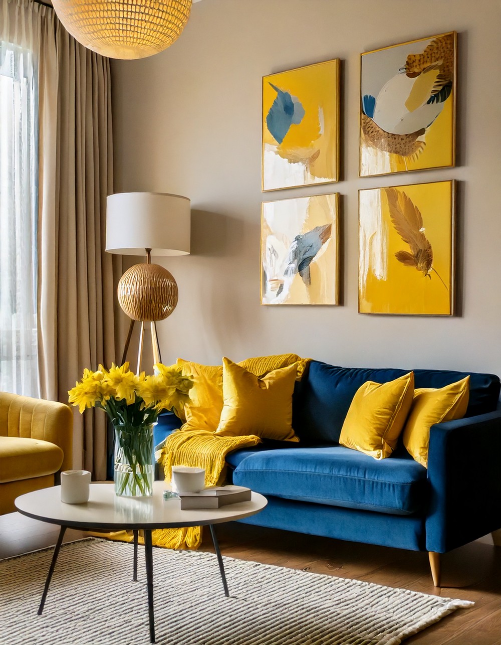 Yellow Accents to Brighten Any Living Room