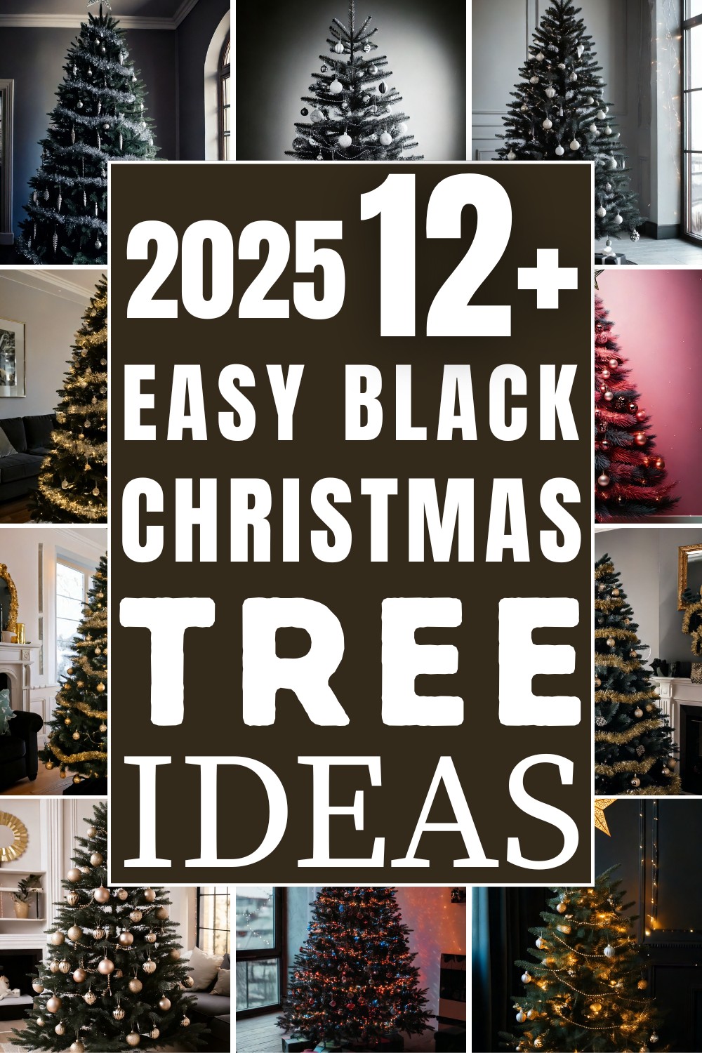 13 Easy Black Christmas Tree Ideas