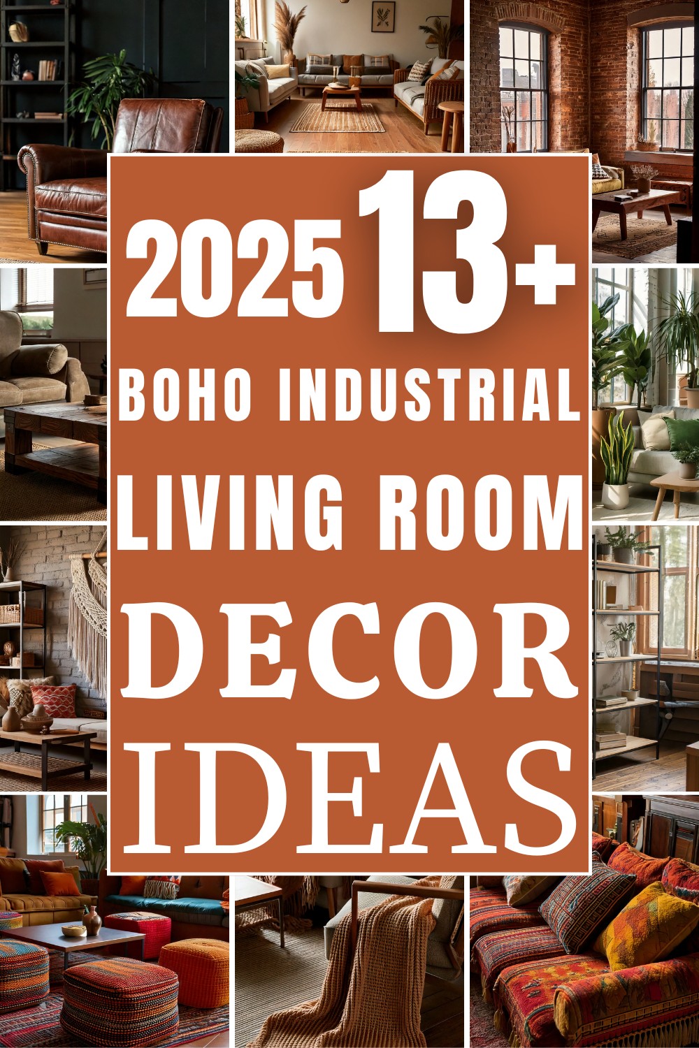 14 Boho Industrial Living Room Decor Ideas