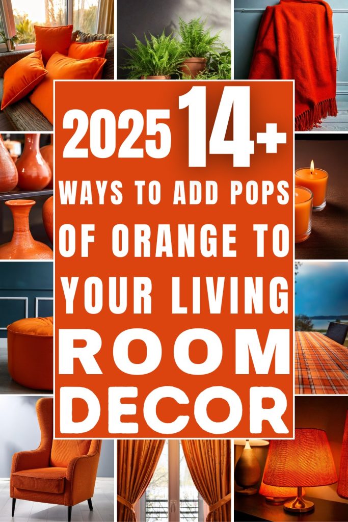 15 Ways To Add Pops Of Orange To Your Living Room Decor - The Newlywed