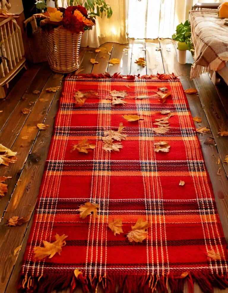 Autumnal Plaid Area Rug