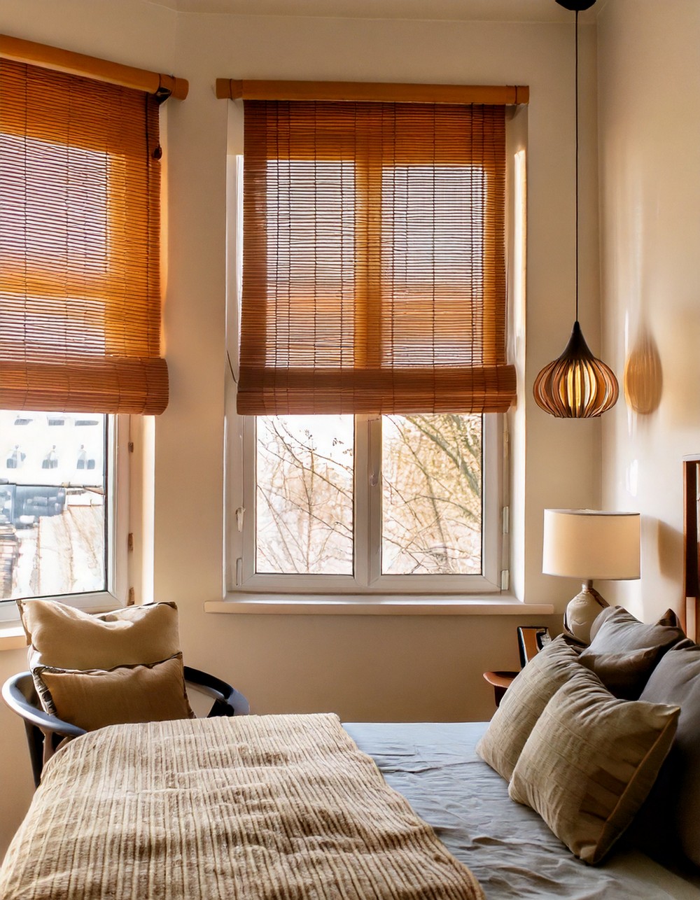 Bamboo Roman Blinds