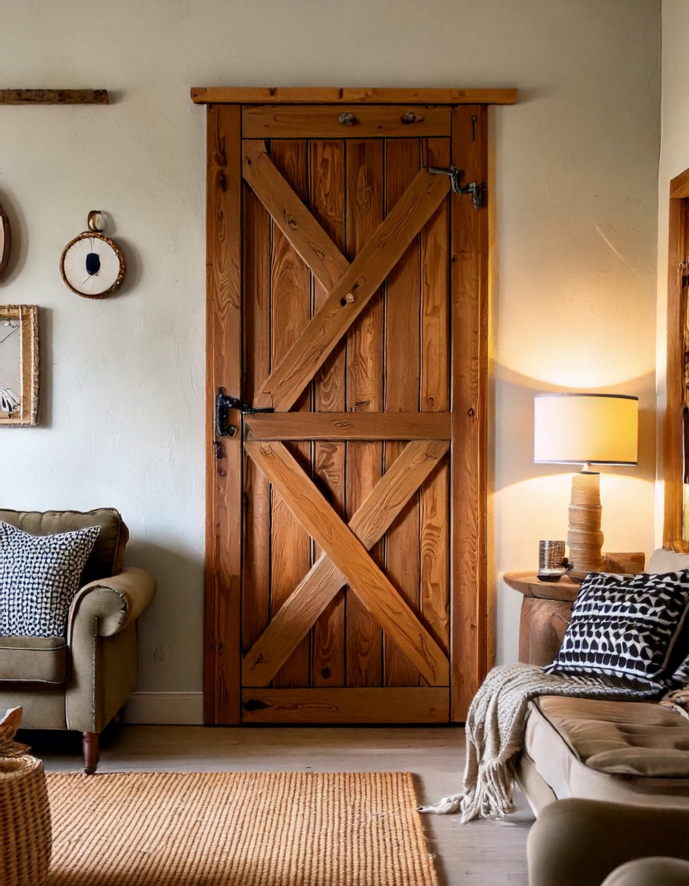 Barn door wall decor