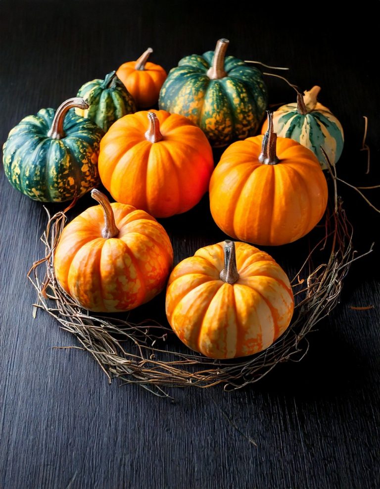 Chalk-Painted Mini Pumpkins