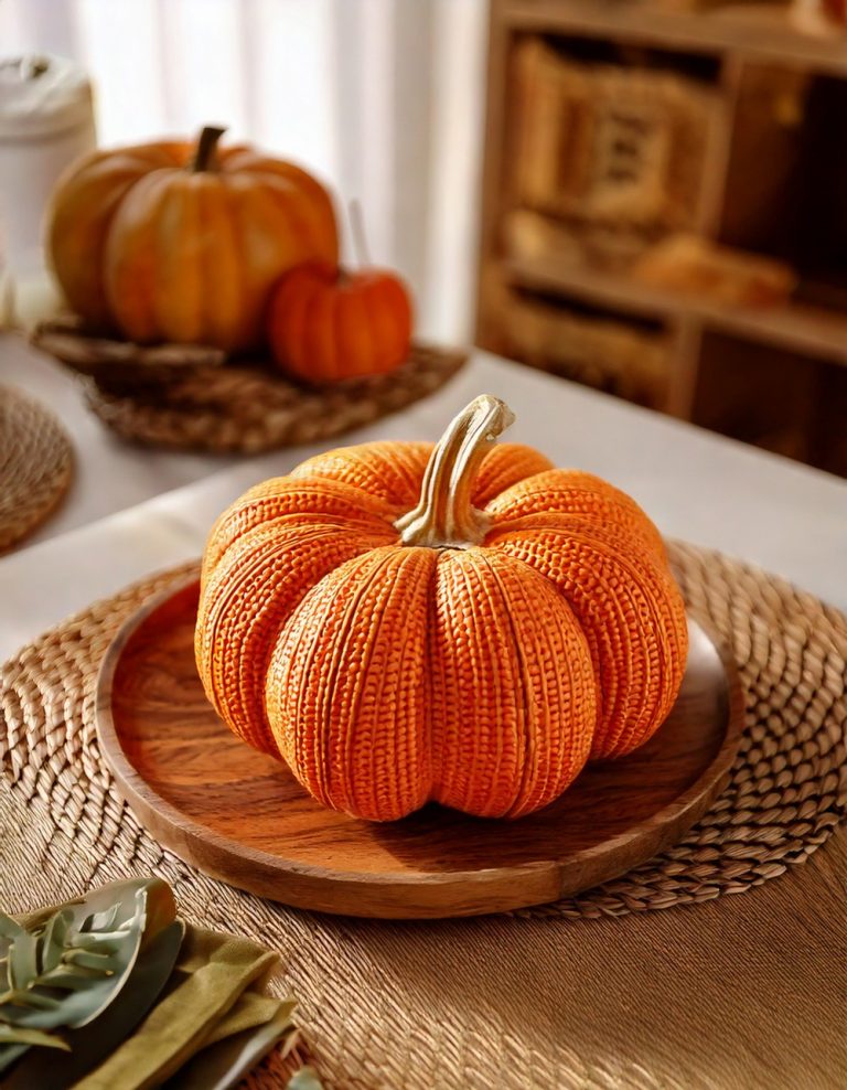 Cork Pumpkin Table Decor