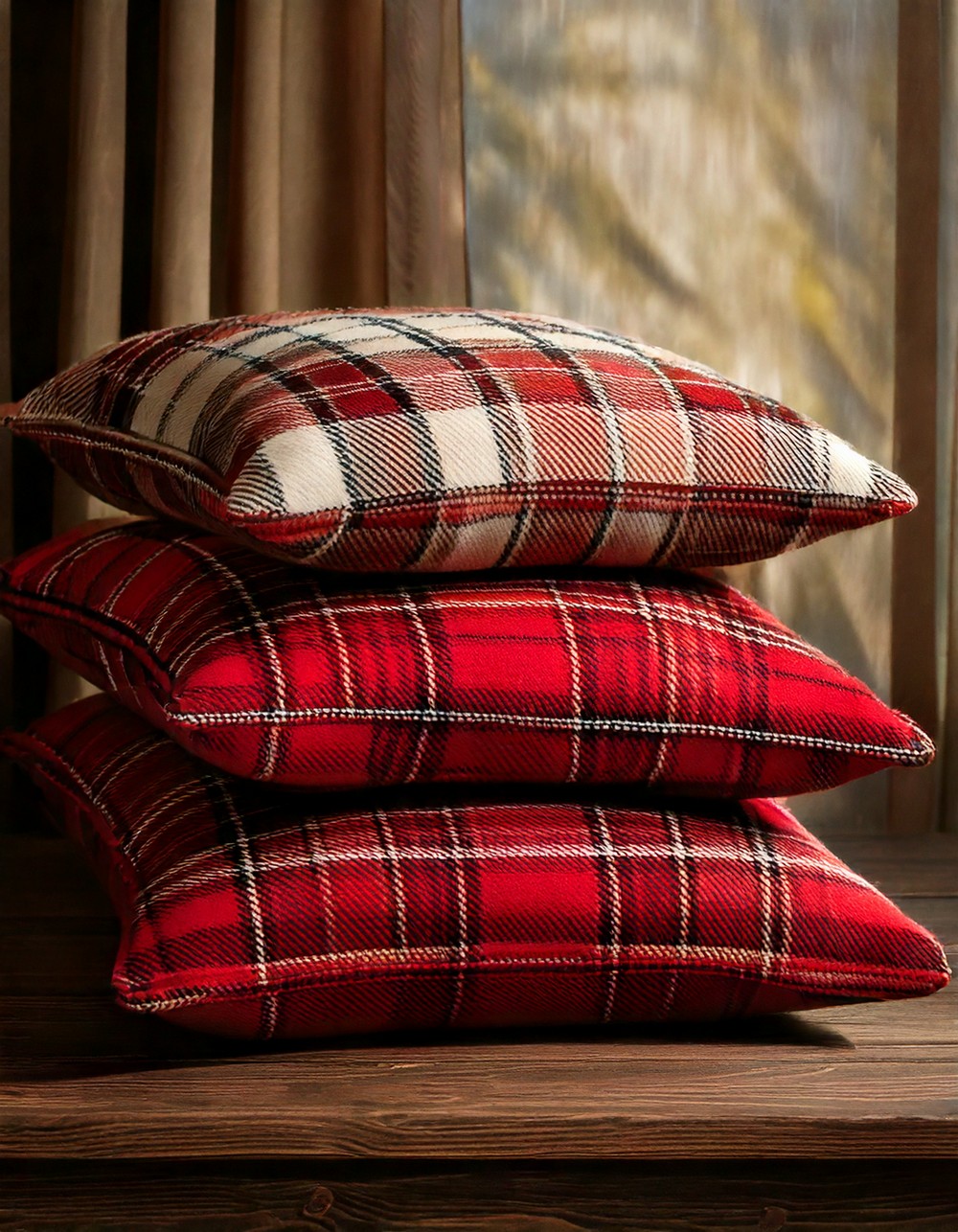 Cozy Plaid Throw Pillows