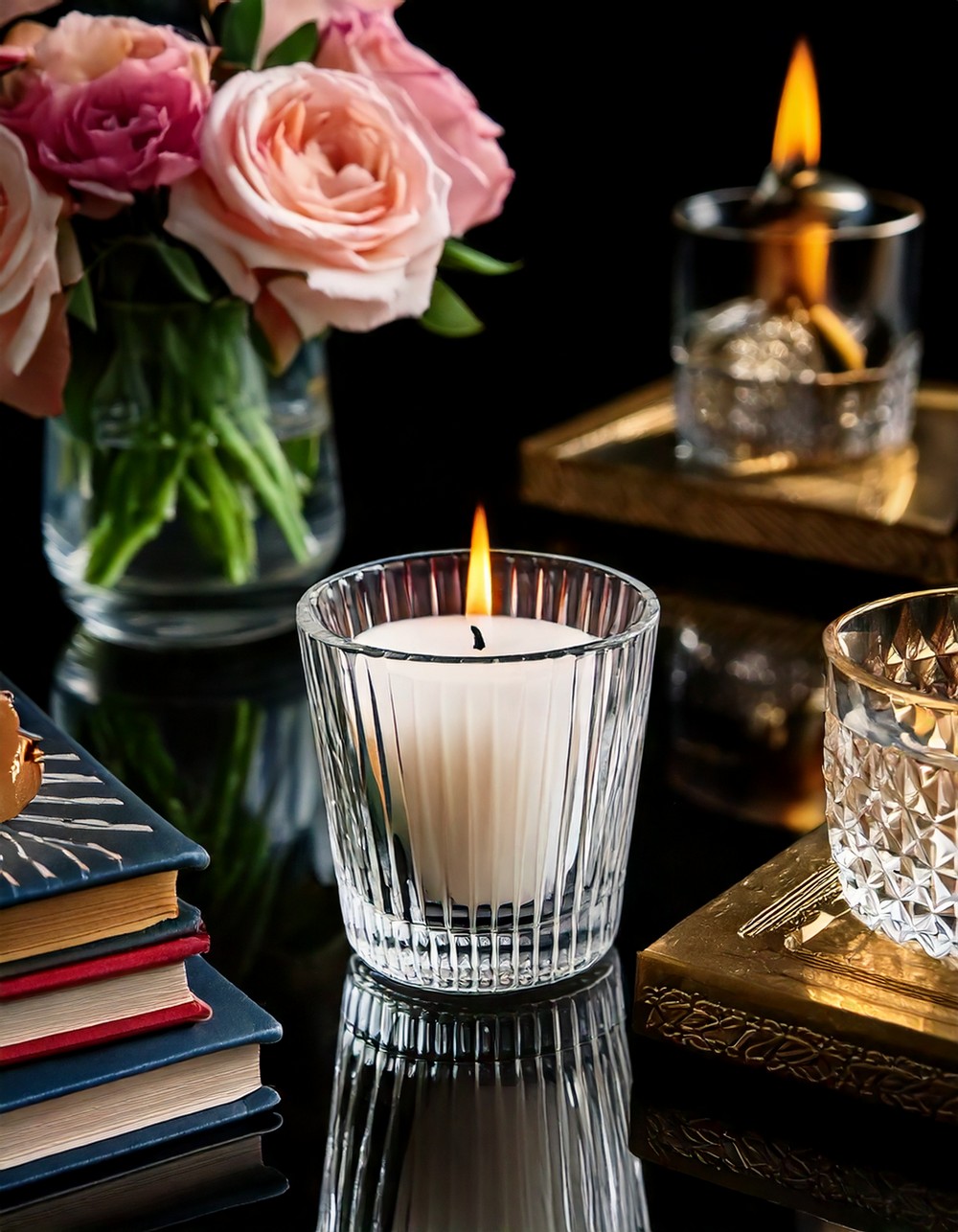 Crystal Cut Votive Candle