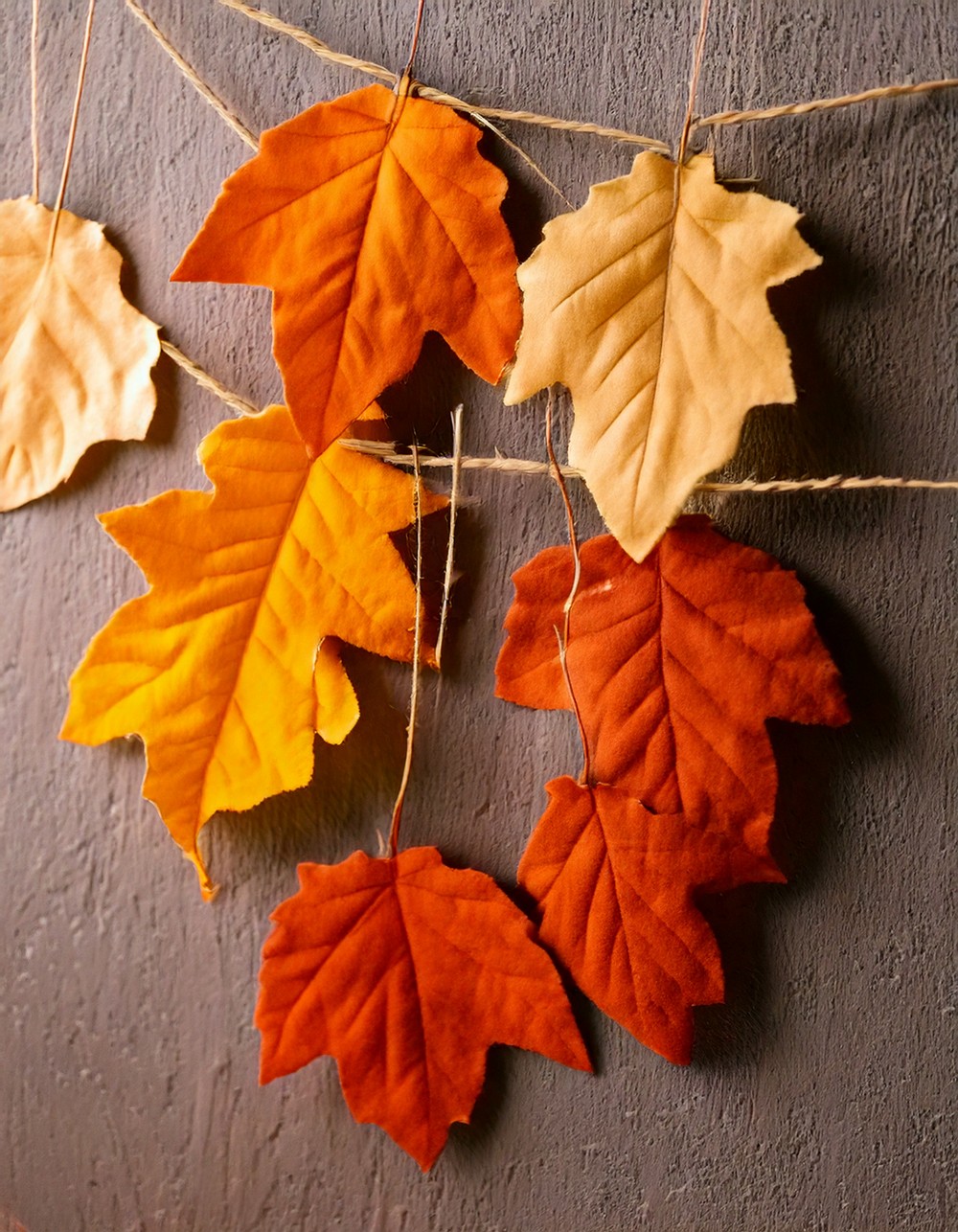 DIY Fall Leaf Garland with Felt or Paper