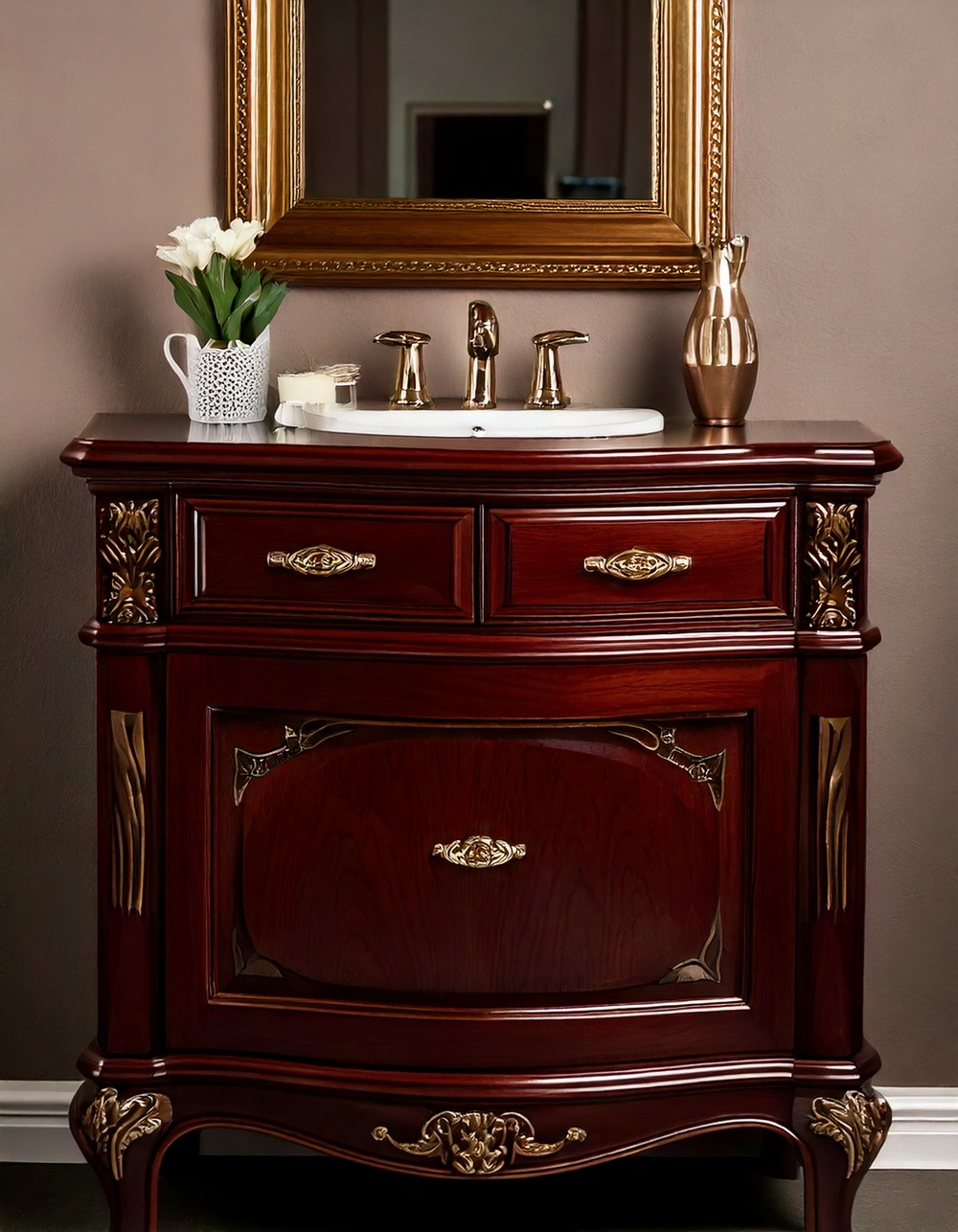 Dark Cherry Vanity