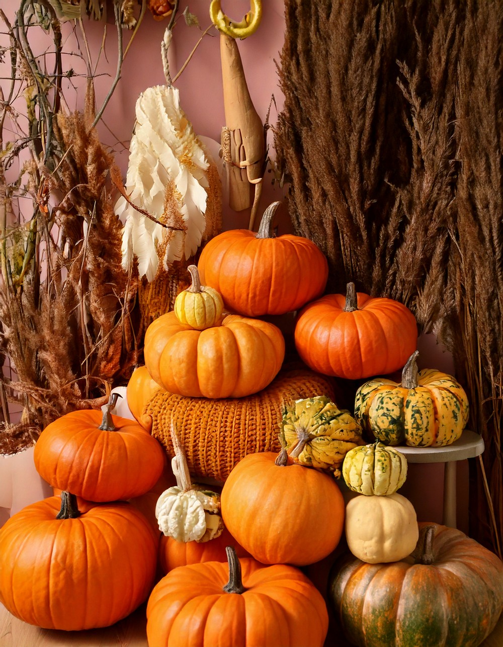 Decorate with Pumpkins and Gourds